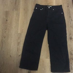 Madewell Black Slim Crop Jeans